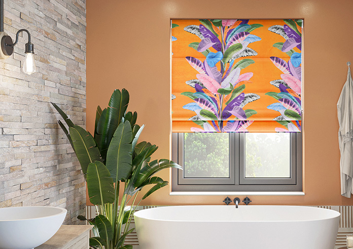 Palm Springs, Orange - Twist&Fit Roman Blind - Image 3